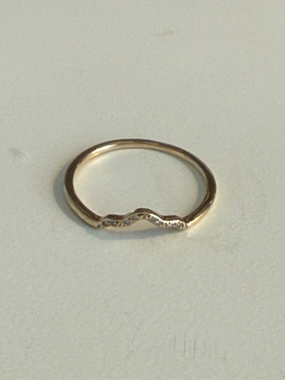 Sofia Zakia Orion Urobune Ascendant Ring 14k Gold Diamond Band Size 6 - Picture 3 of 3